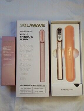Solawave 4 in 1 Skincare Wand, Rose Gold. Never Used